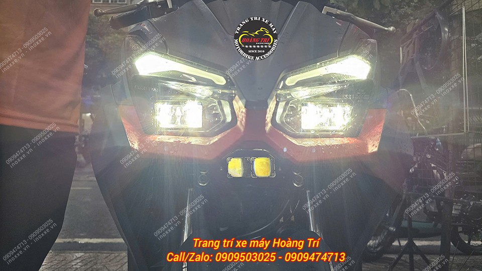 Lắp đèn trợ sáng cho xe NVX