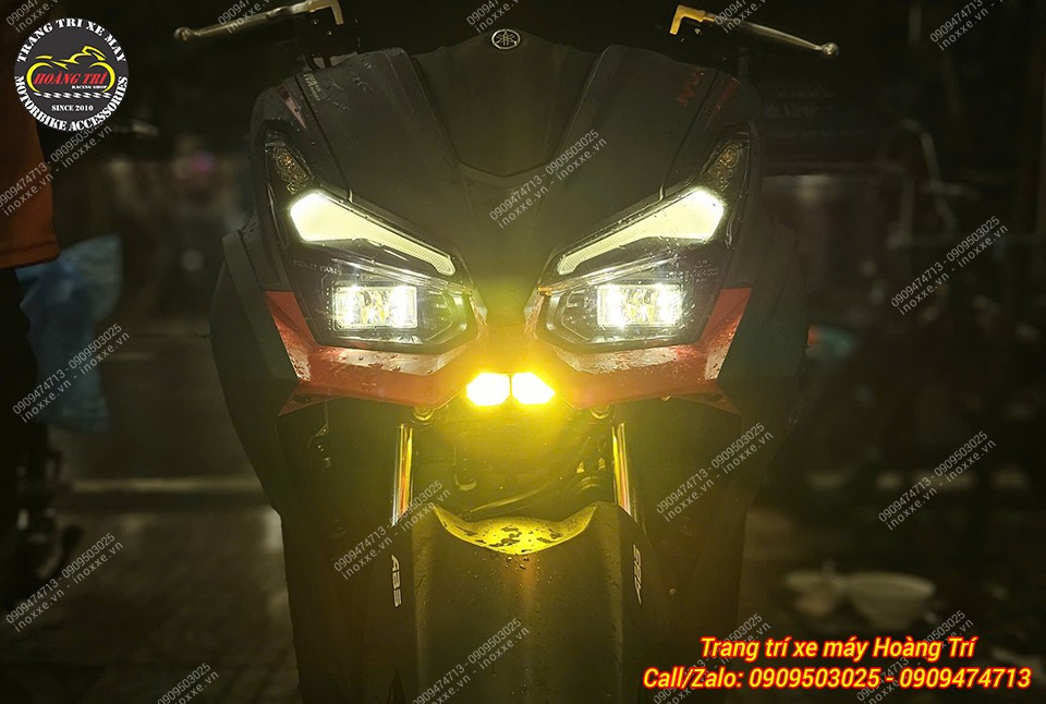 Lắp đèn trợ sáng cho xe NVX