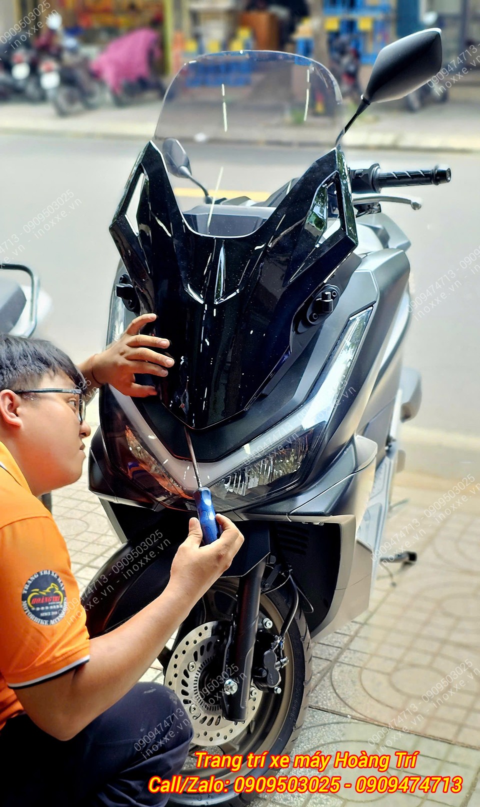 Kính chắn gió PCX 160 2025 kiểu Forza 300 - NCL