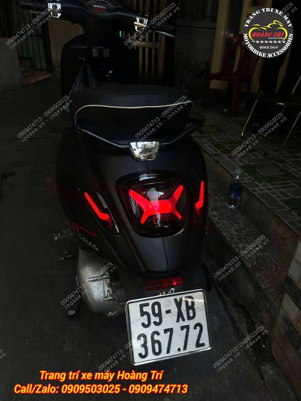 Bộ đèn Led Audi chữ X cho xe Vespa Sprint/Vespa Primavera