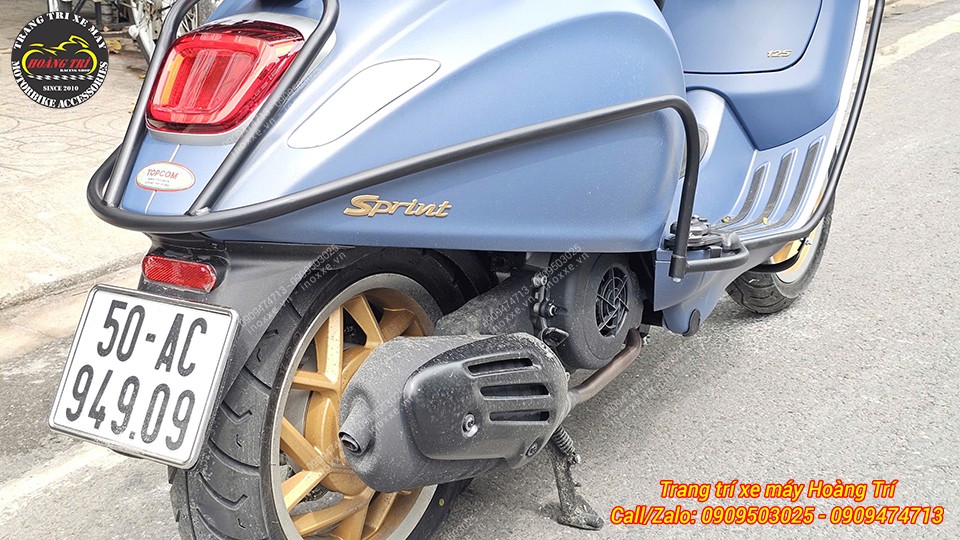 Khung bảo vệ xe Vespa Sprint, Primavera sơn tĩnh điện - Mẫu B2