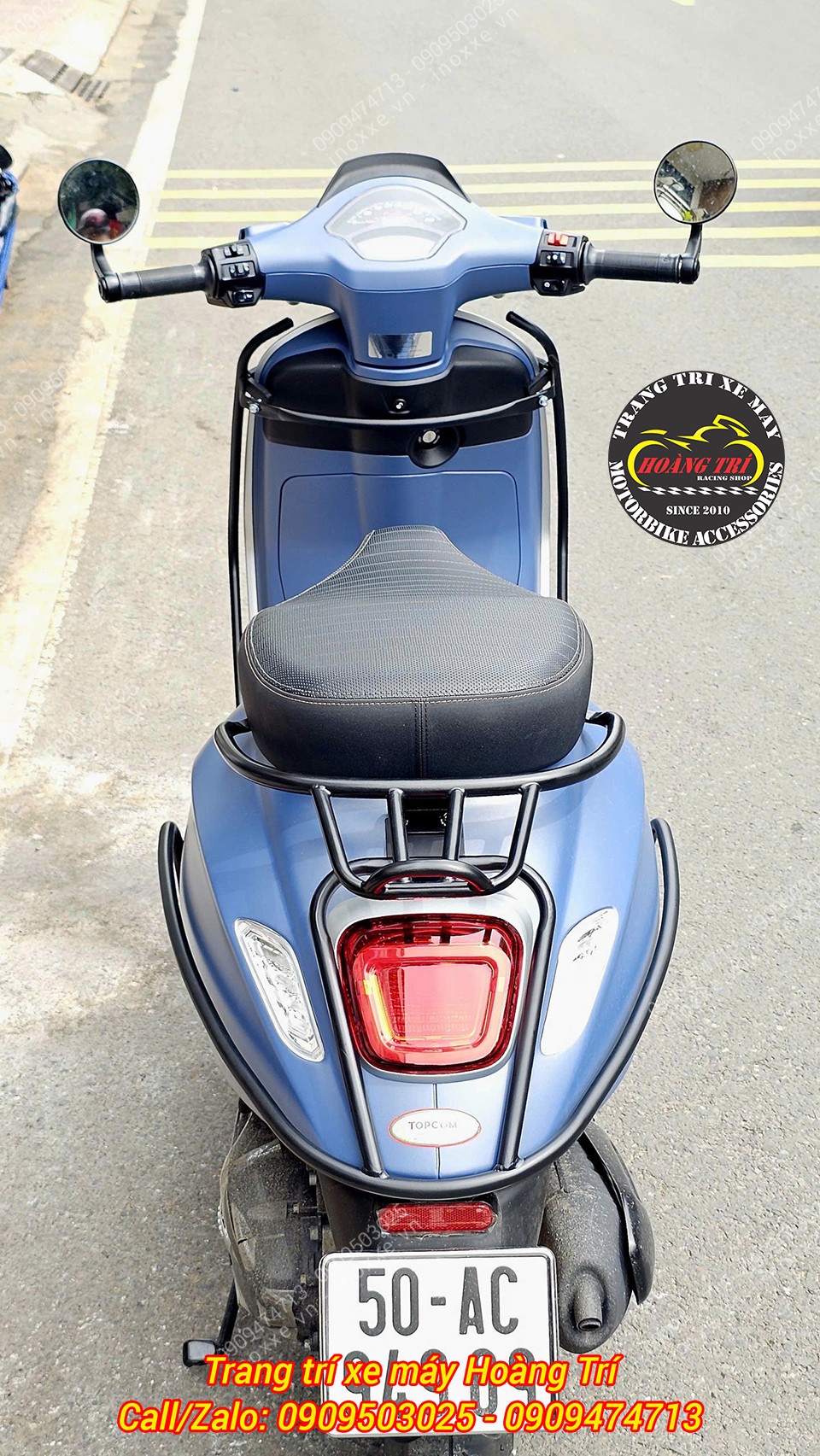 Khung bảo vệ xe Vespa Sprint, Primavera sơn tĩnh điện - Mẫu B2