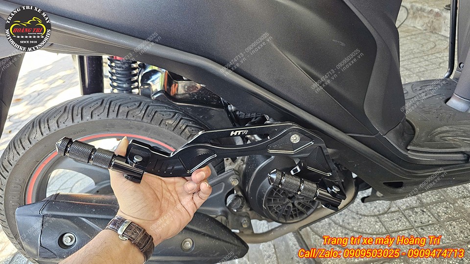 Gác chân phụ HTR nhôm CNC cho xe Honda Vision