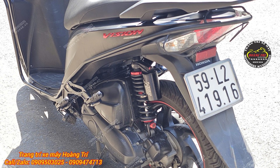 Gác chân phụ HTR nhôm CNC cho xe Honda Vision