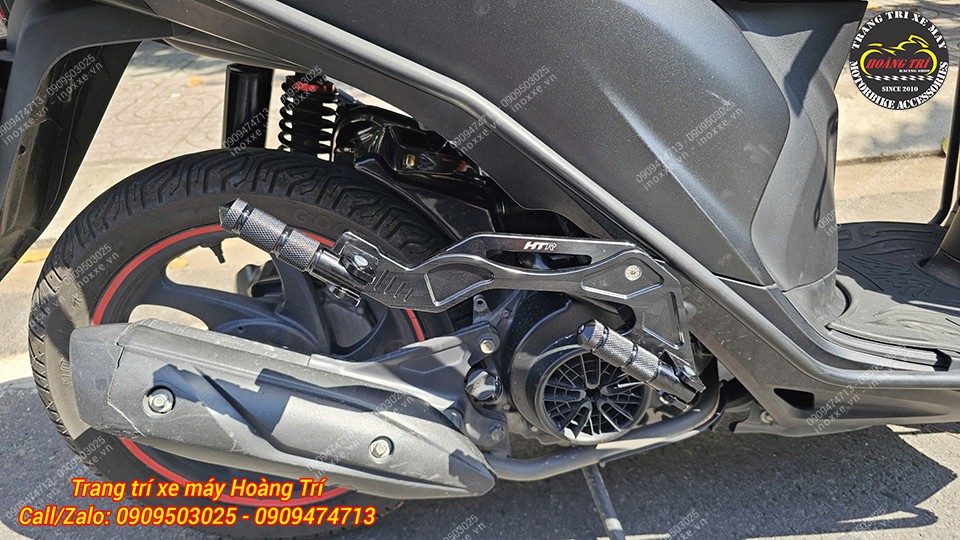 Gác chân phụ HTR nhôm CNC cho xe Honda Vision