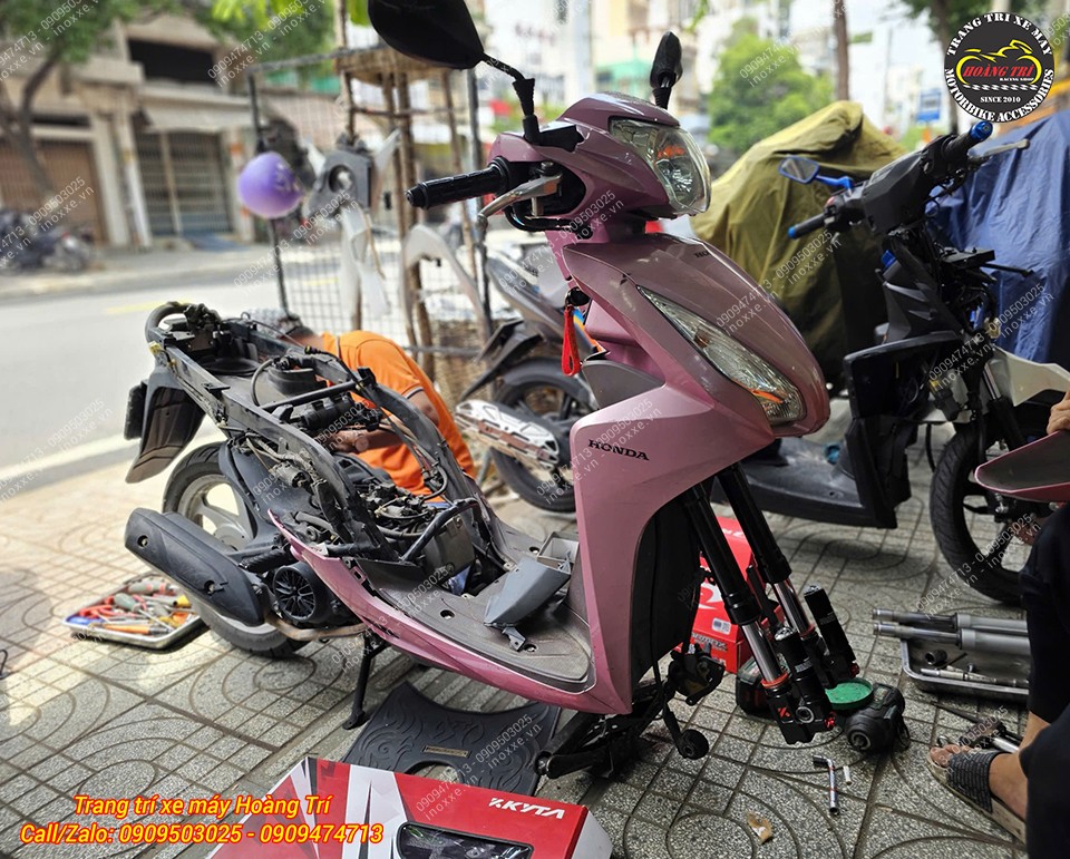 Phuộc độ cho xe Vision - Phuộc Upside Down KingHam