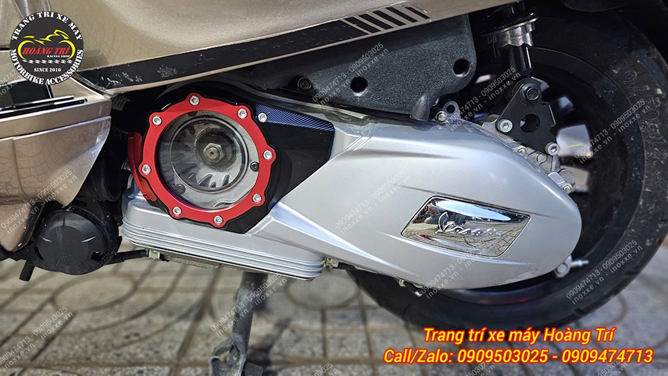 Ốp lốc nồi nhôm CNC trong suốt dành cho xe Vespa Sprint/Primavera và GTS