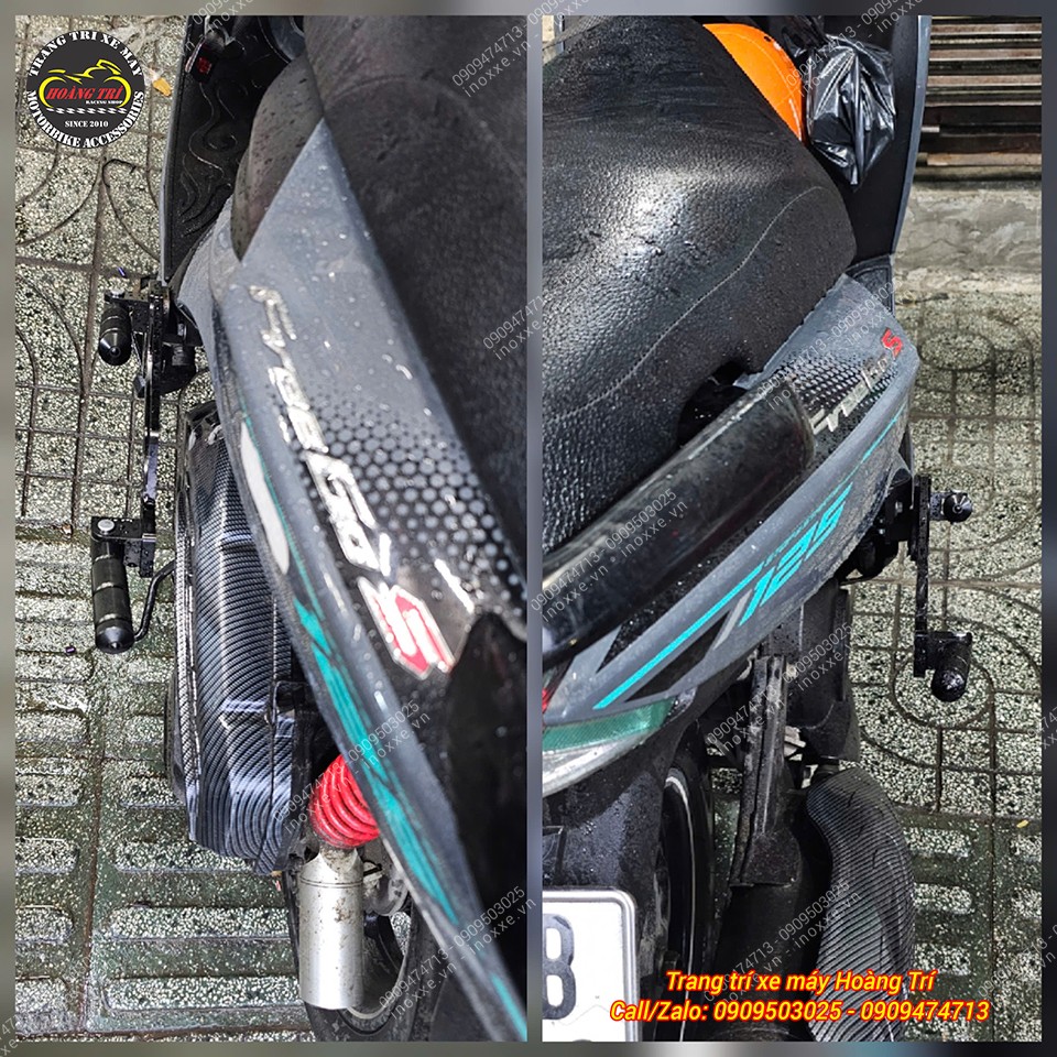 Gác chân phụ HTR độ cho xe Yamaha Freego