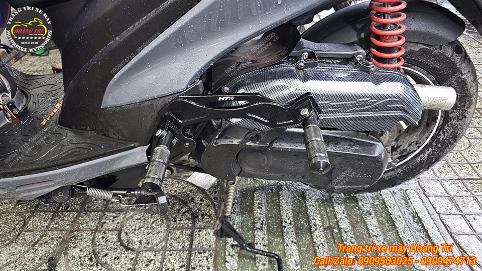 Gác chân phụ HTR độ cho xe Yamaha Freego