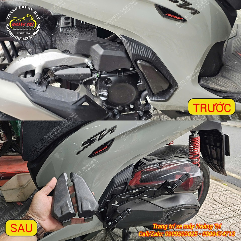 Gác chân phụ HTR độ cho xe SH