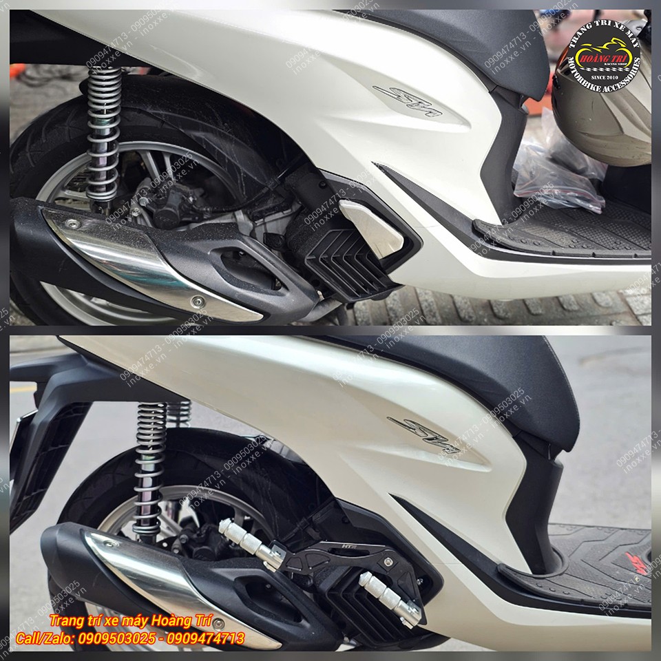 Gác chân phụ HTR nhôm CNC cho xe SH
