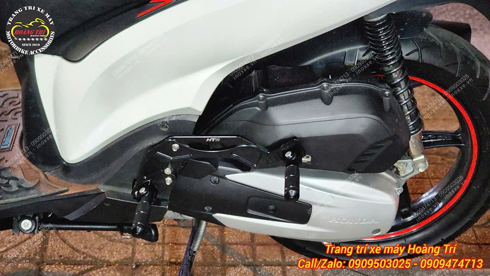 Gác chân phụ HTR nhôm CNC cho xe SH
