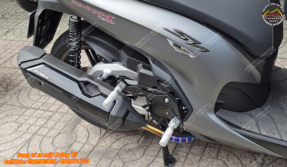 Gác chân phụ HTR nhôm CNC cho xe SH