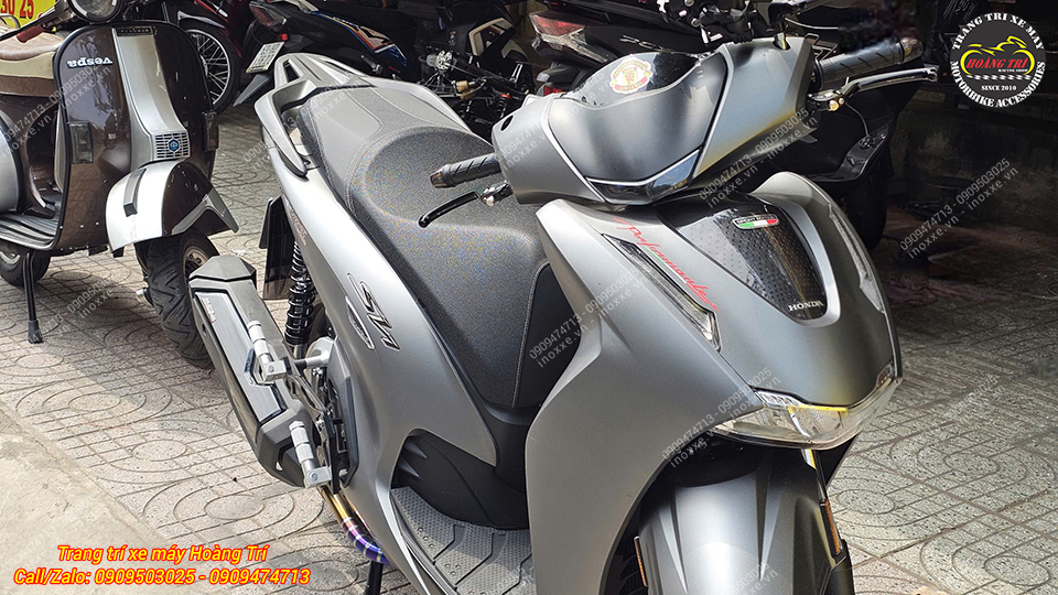 Gác chân phụ HTR nhôm CNC cho xe SH