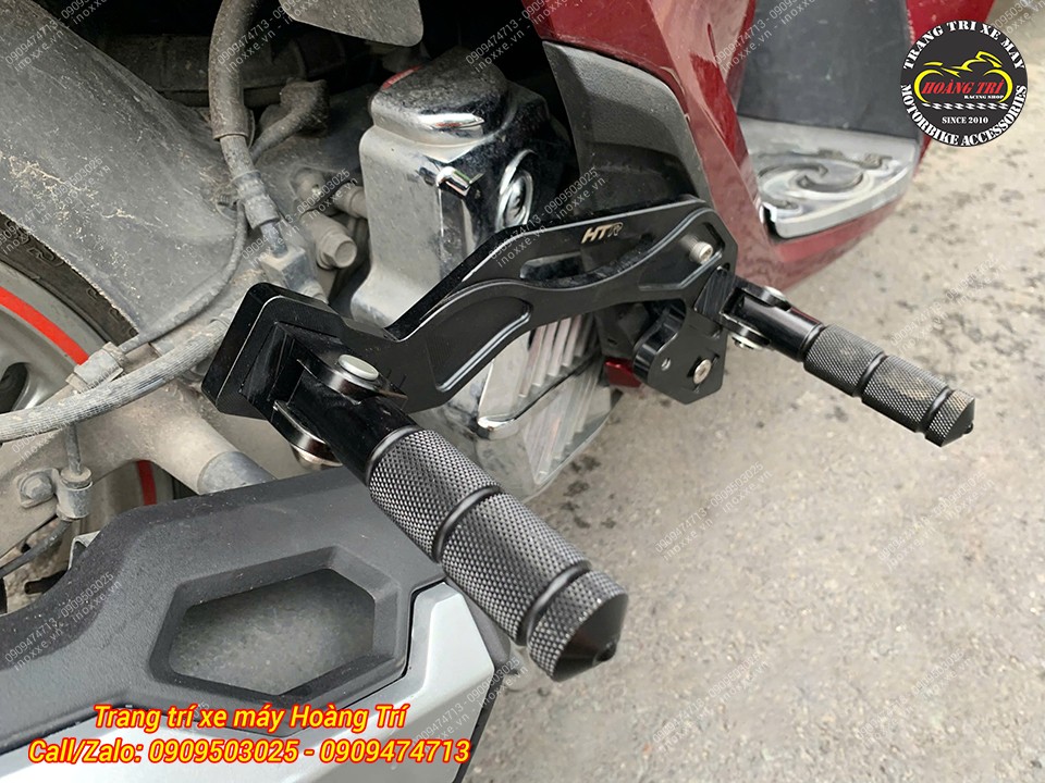 Gác chân phụ HTR nhôm CNC cho xe SH