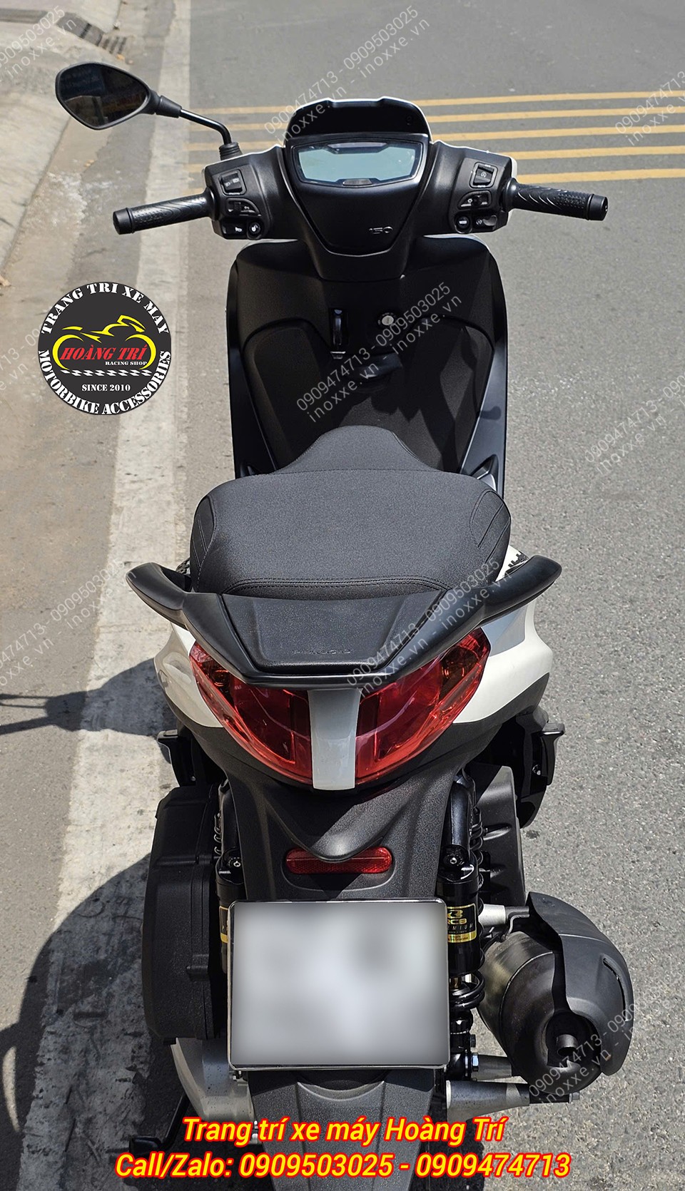 Phuộc bình dầu Racing Boy VD ti vàng lắp cho xe Piaggio MedLey