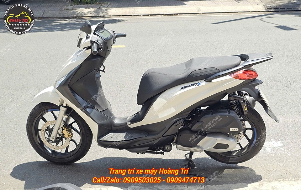 Phuộc bình dầu Racing Boy VD ti vàng lắp cho xe Piaggio MedLey