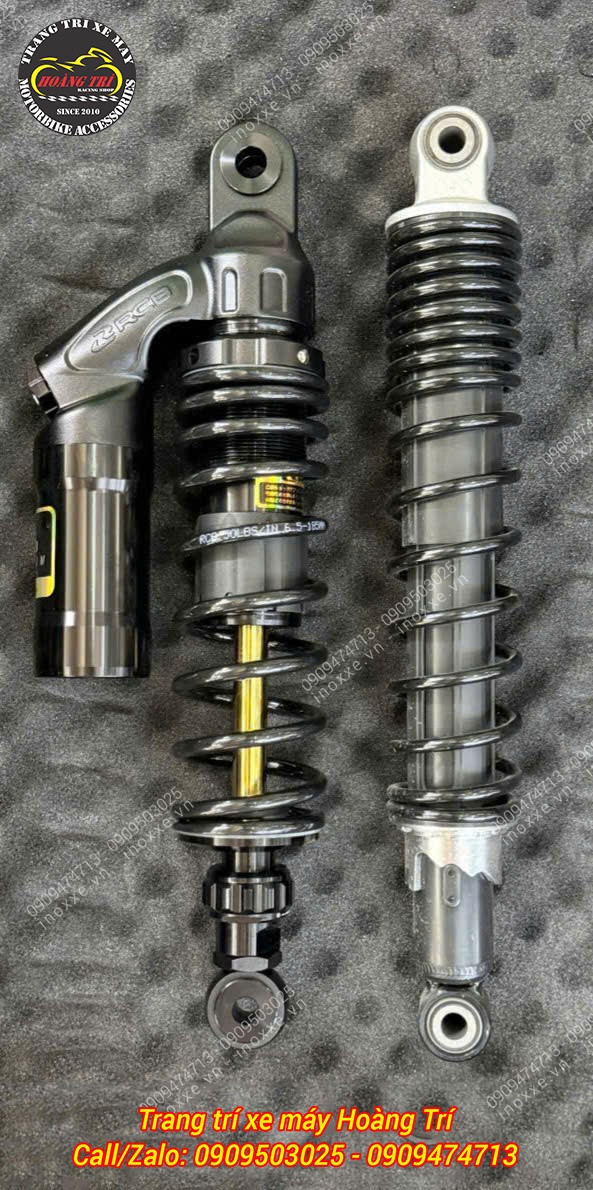 Phuộc bình dầu Racing Boy VD ti vàng lắp cho xe Piaggio MedLey