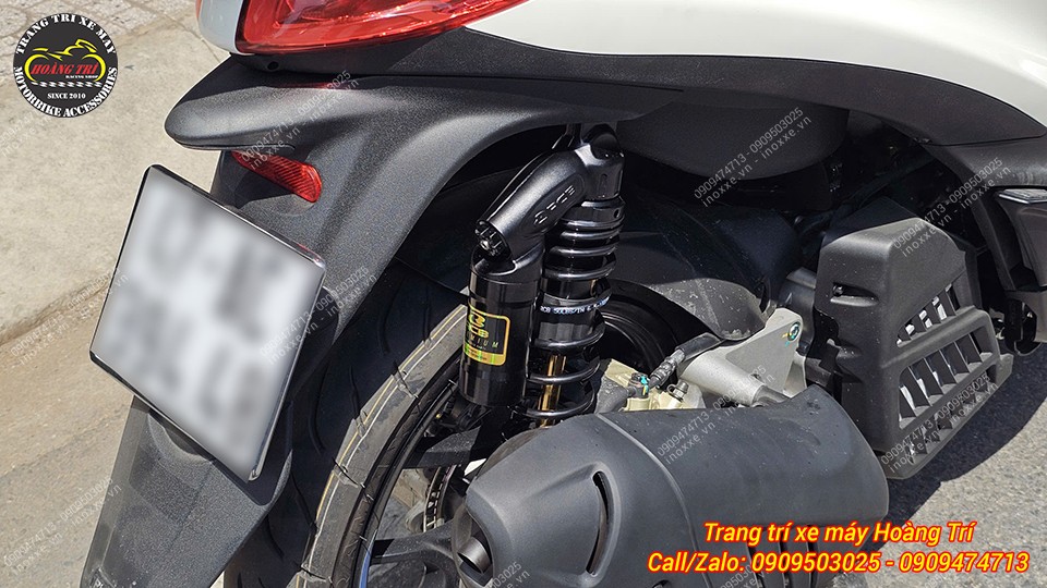 Phuộc bình dầu Racing Boy VD ti vàng lắp cho xe Piaggio MedLey