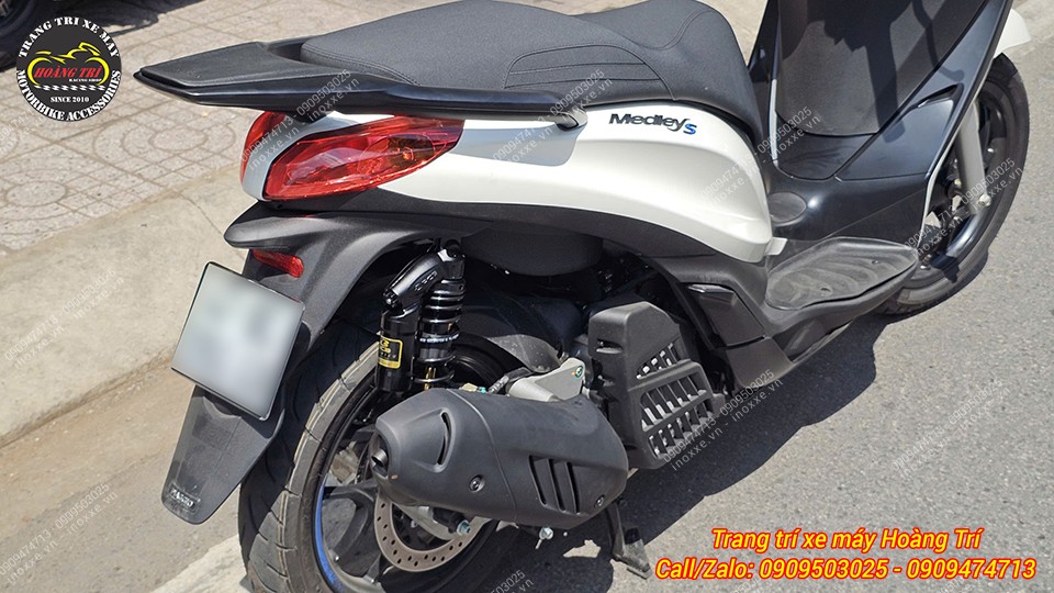 Phuộc bình dầu Racing Boy VD ti vàng lắp cho xe Piaggio MedLey