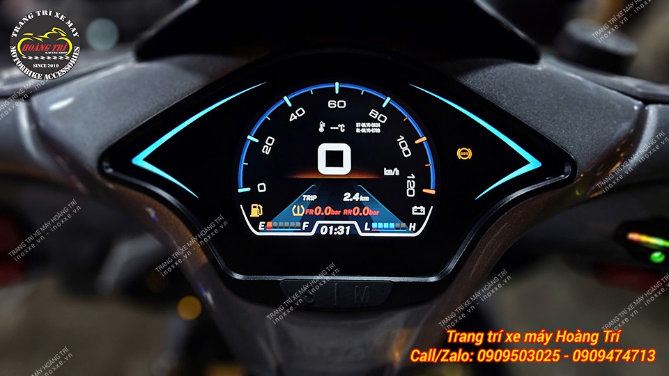 Độ đồng hồ Vespa full LCD cho xe Airblade