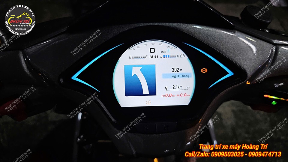 Độ đồng hồ Vespa full LCD cho xe Airblade