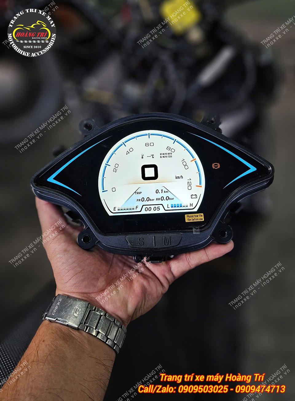 Độ đồng hồ Vespa full LCD cho xe Airblade