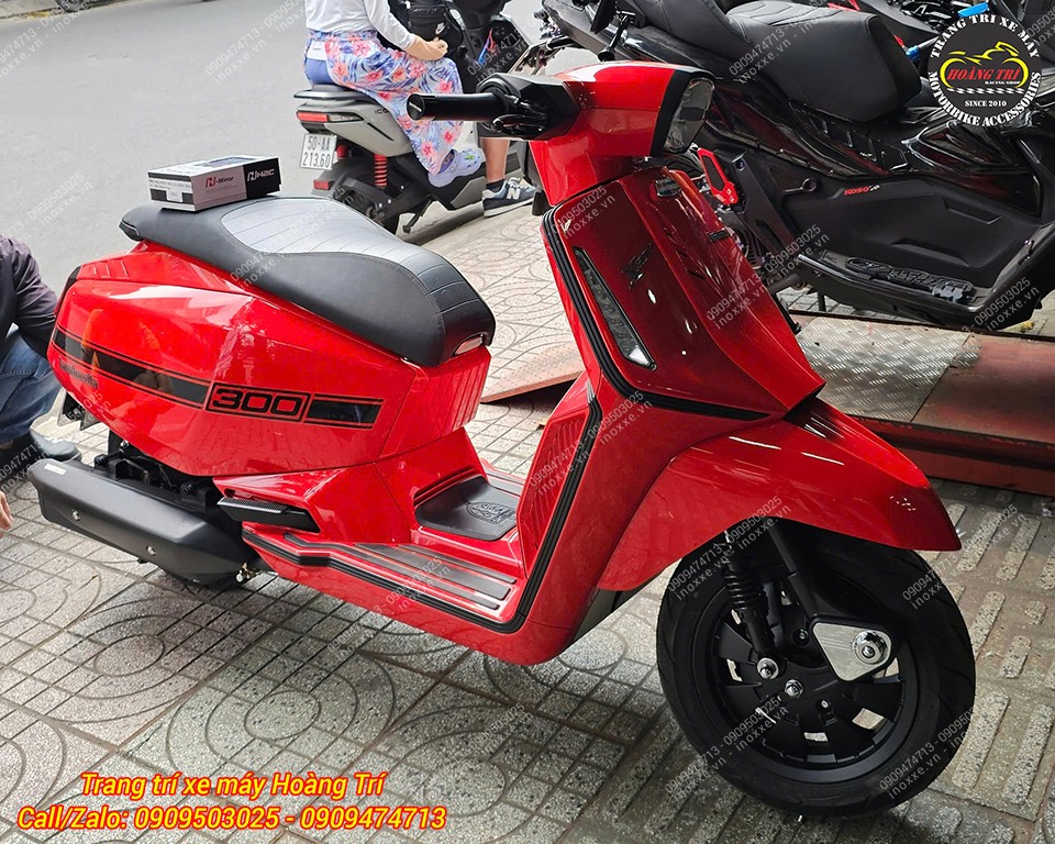 Độ bật gác chân sau tự động cho xe Lambretta