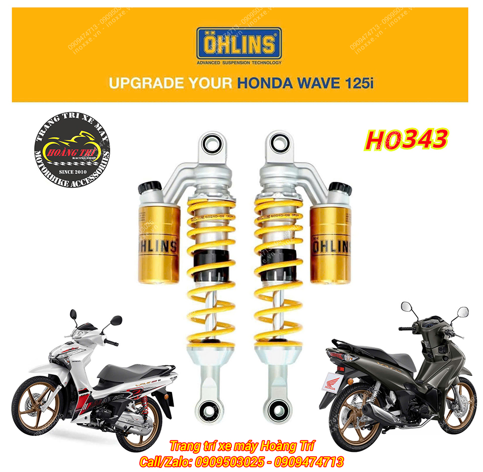 Phuộc Ohlins Wave 125i Thái Lan - HO343 chính hãng
