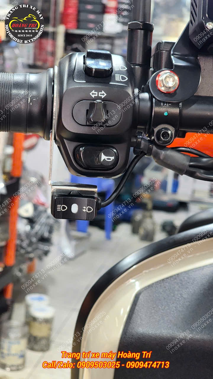 Lắp đèn trợ sáng cho xe Vespa