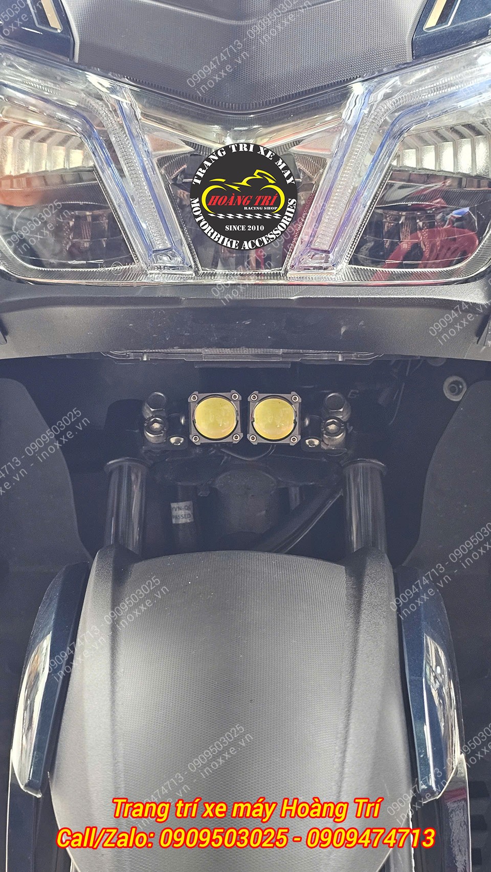 Lắp đèn trợ sáng cho xe Yamaha Lexi 155