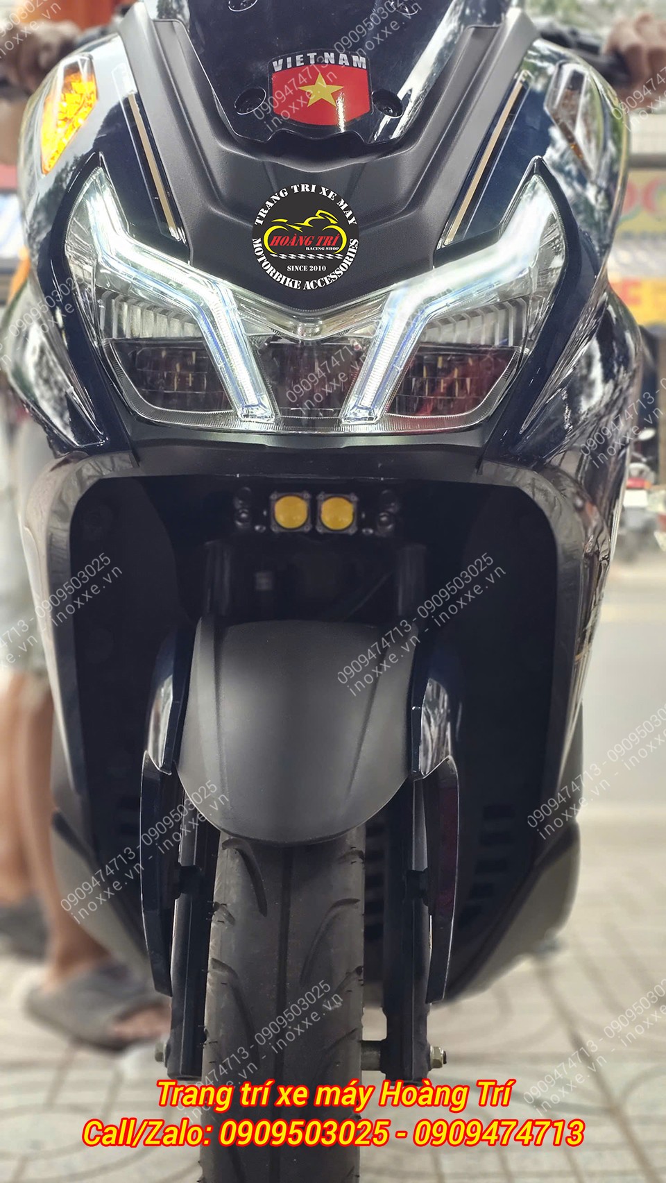 Lắp đèn trợ sáng cho xe Yamaha Lexi 155