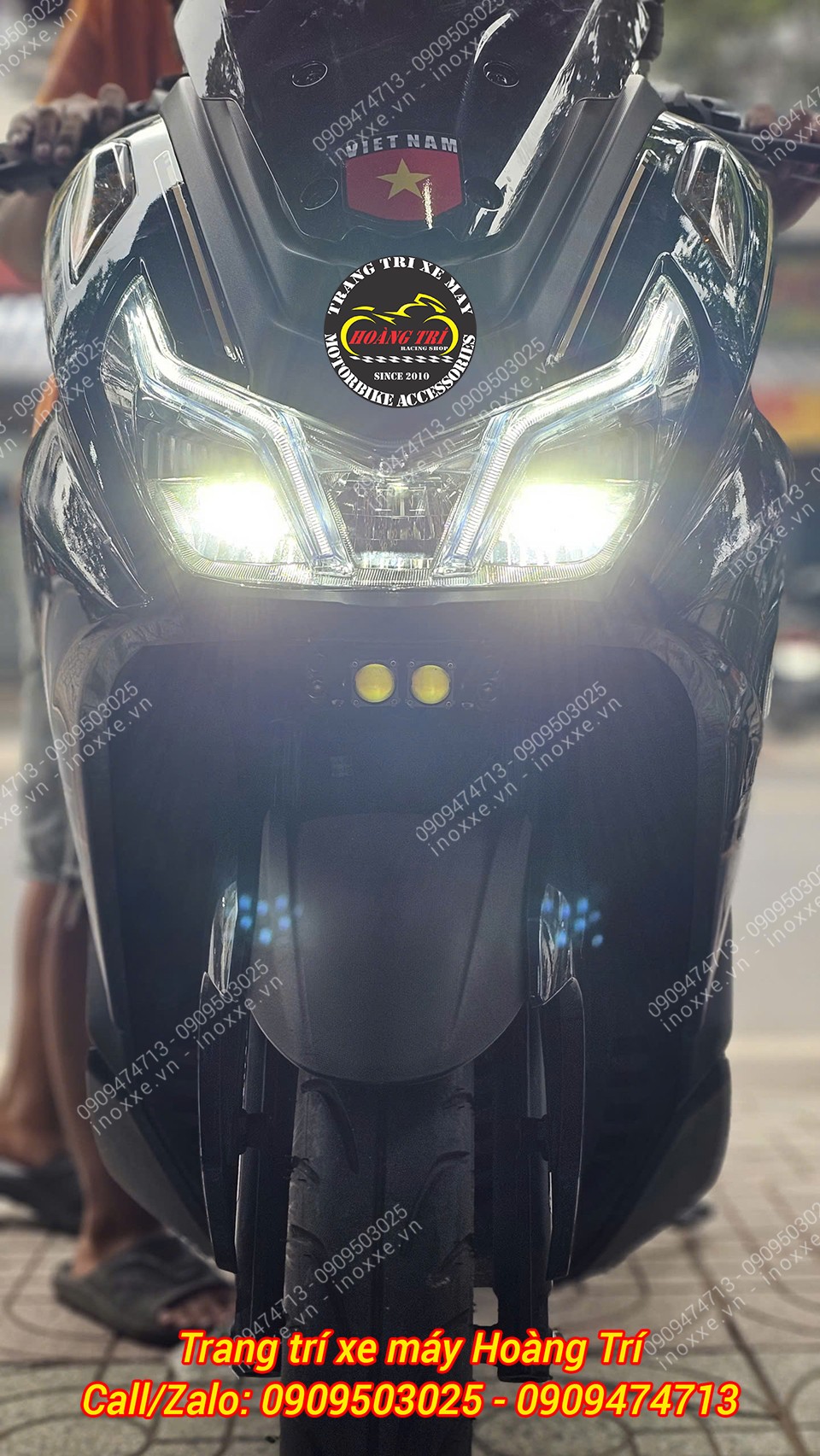 Lắp đèn trợ sáng cho xe Yamaha Lexi 155