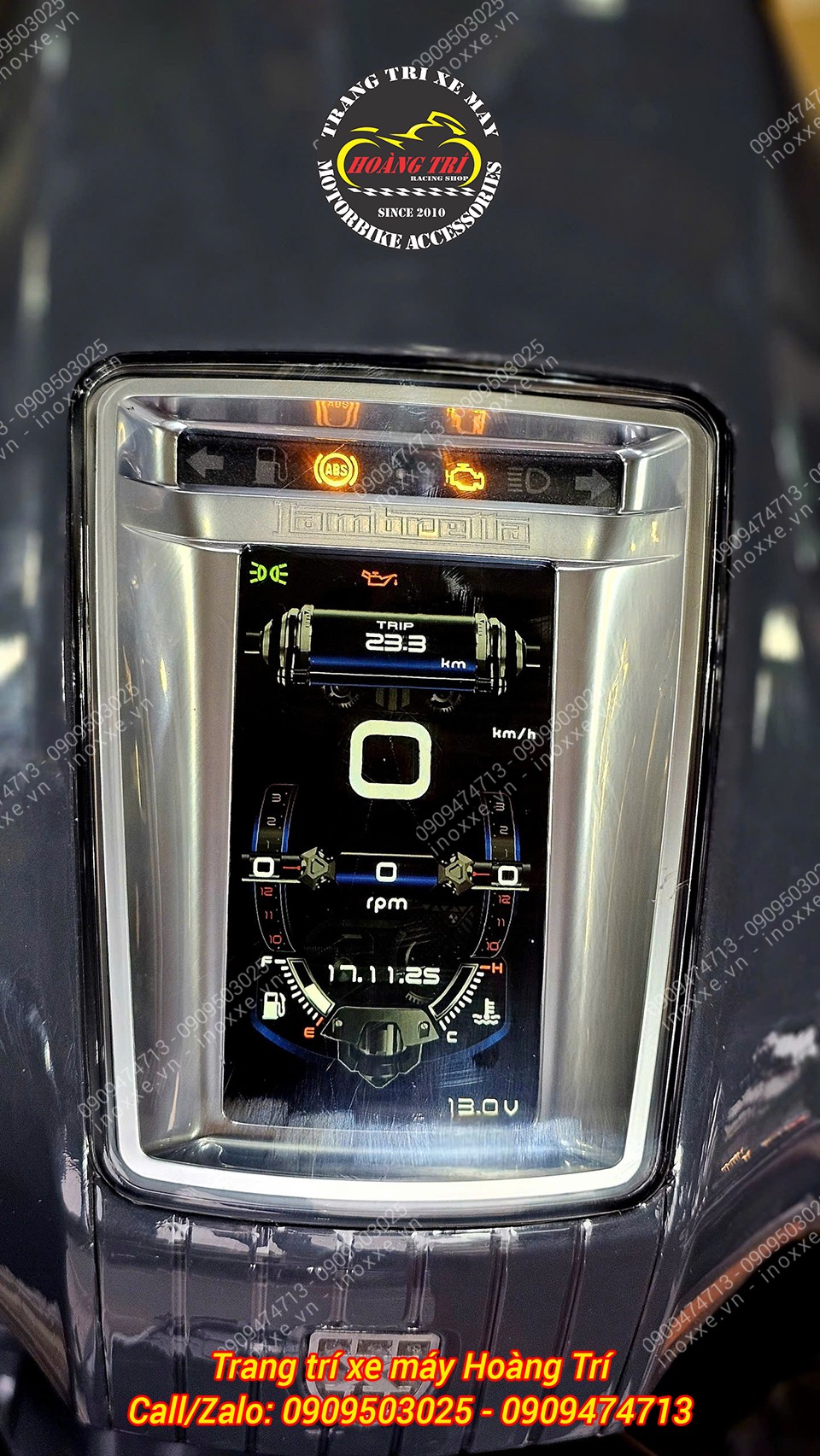 Độ bật gác chân sau tự động cho xe Lambretta