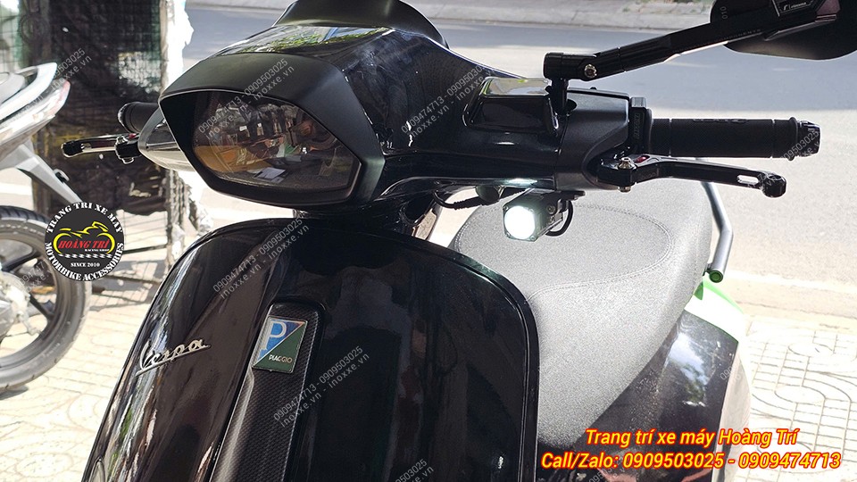 Lắp đèn trợ sáng cho xe Vespa