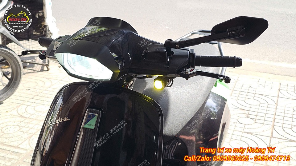 Lắp đèn trợ sáng cho xe Vespa