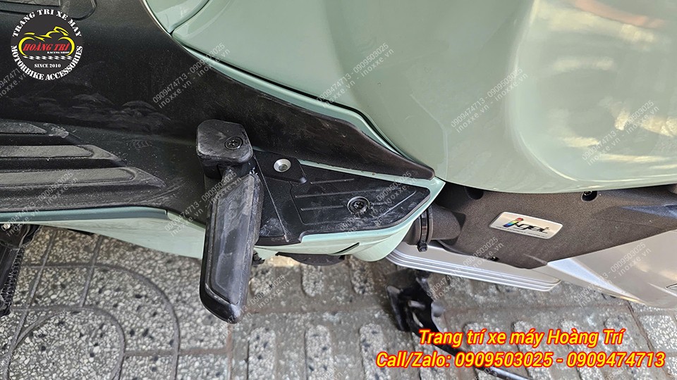 Gác chân phụ HTR nhôm CNC cho xe Vespa