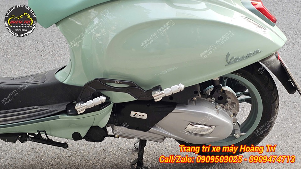 Gác chân phụ HTR nhôm CNC cho xe Vespa