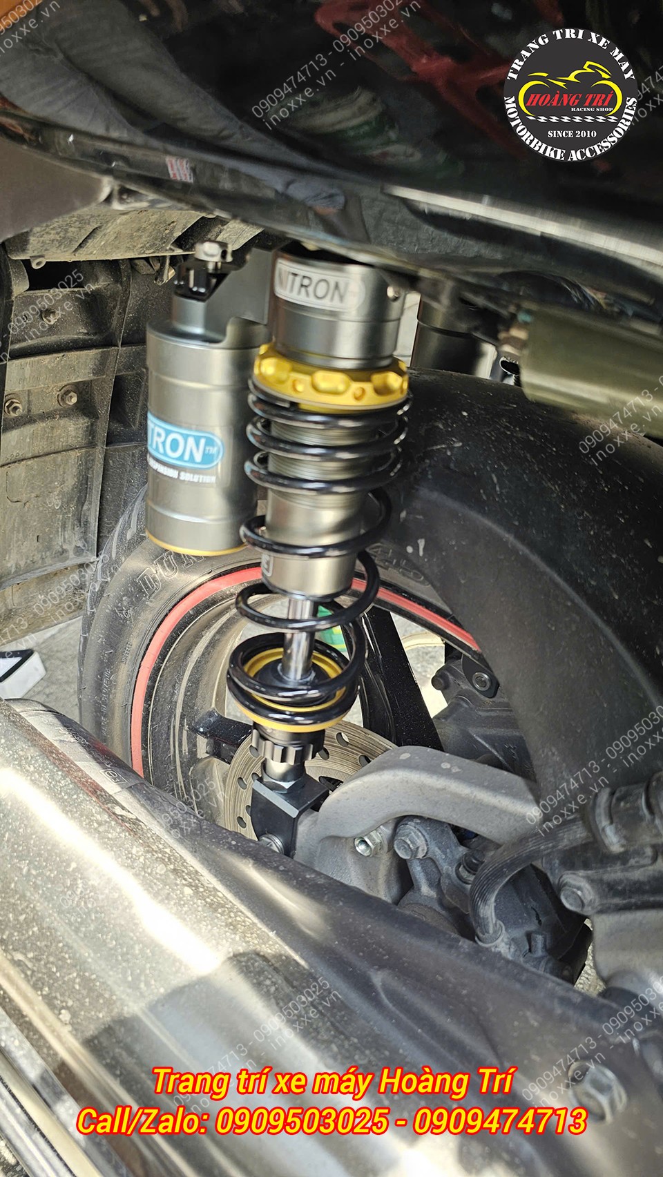 Phuộc bình dầu Nitron chính hãng DNA cho xe Airblade / Sh Ý