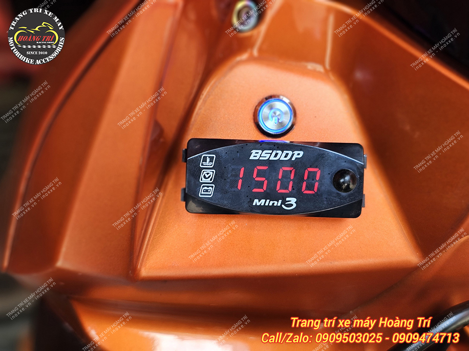 Combo đồng hồ Sum mini 3 chức năng - xem thời gian, Volt bình và nhiệt độ