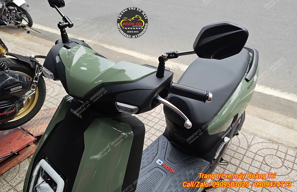 Kính hậu giả zin chân nhôm xoay