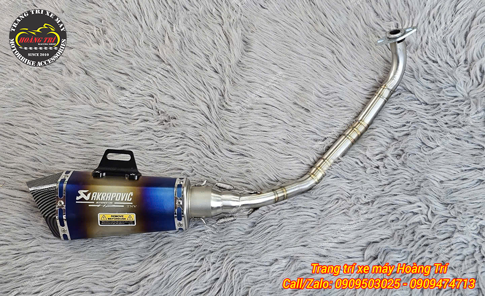 Full set pô Akrapovic giả titan cho xe Yamaha NVX