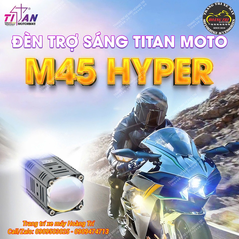 Đèn trợ sáng mini M45 Hyper Titan Moto