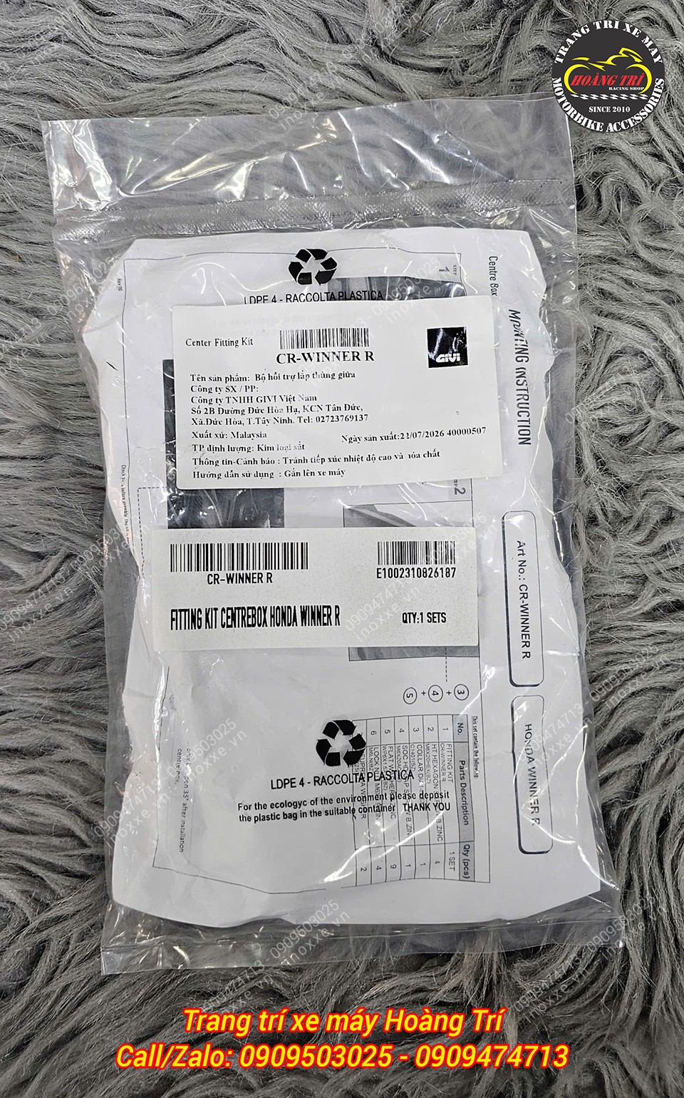 Thùng giữa Givi lắp cho xe Winner R