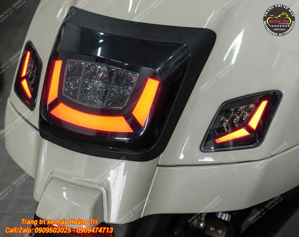 Trọn bộ đèn Led xi nhan, đèn hậu cho xe Vespa GTS 2023-2025 (Smartkey)