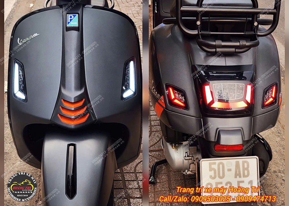 Trọn bộ đèn Led xi nhan, đèn hậu cho xe Vespa GTS 2023-2025 (Smartkey)