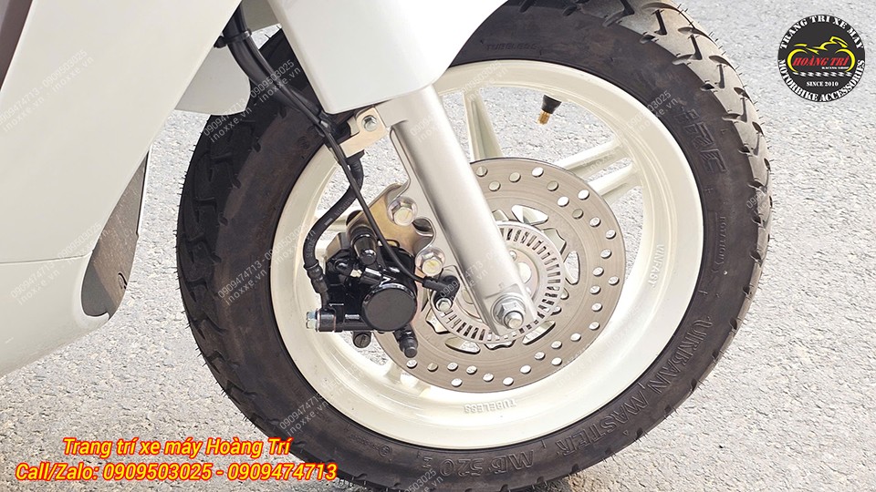 Phuộc trước Kingham độ cho xe máy điện Vento