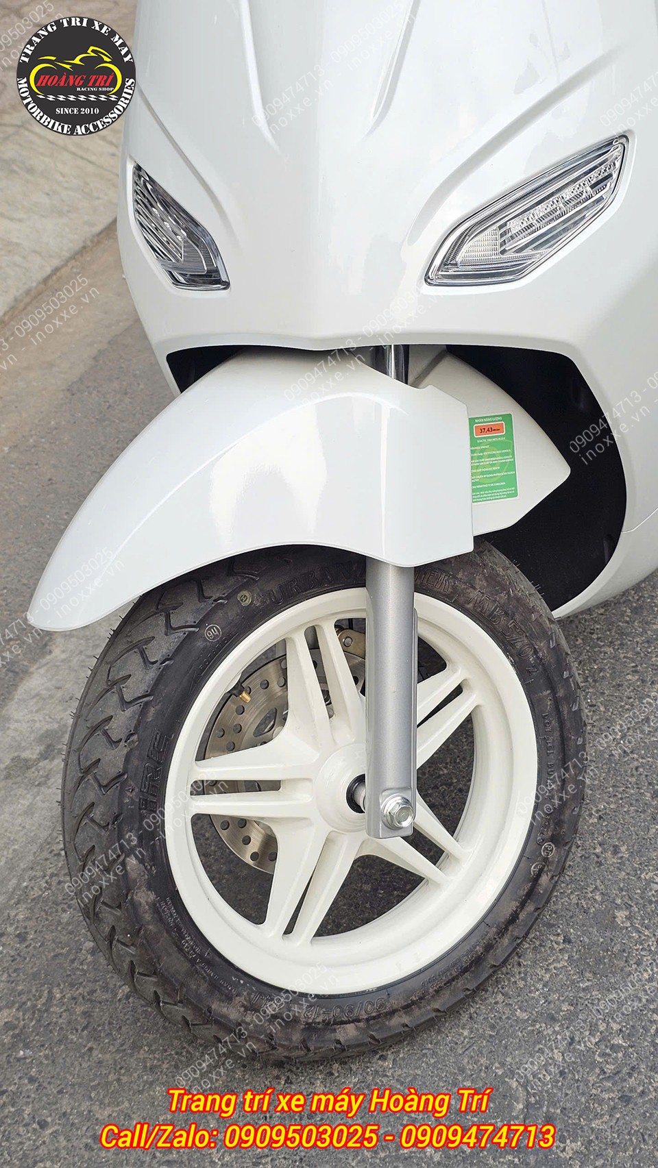 Phuộc trước Kingham độ cho xe máy điện Vento