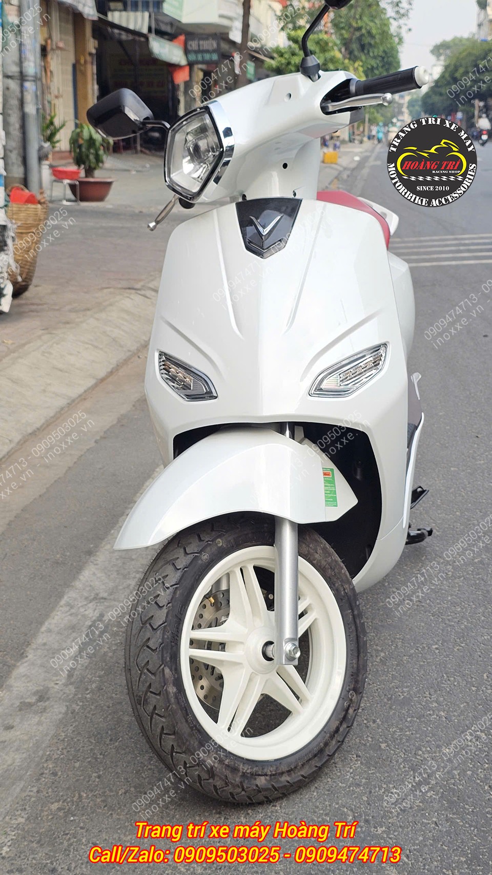 Phuộc trước Kingham độ cho xe máy điện Vento