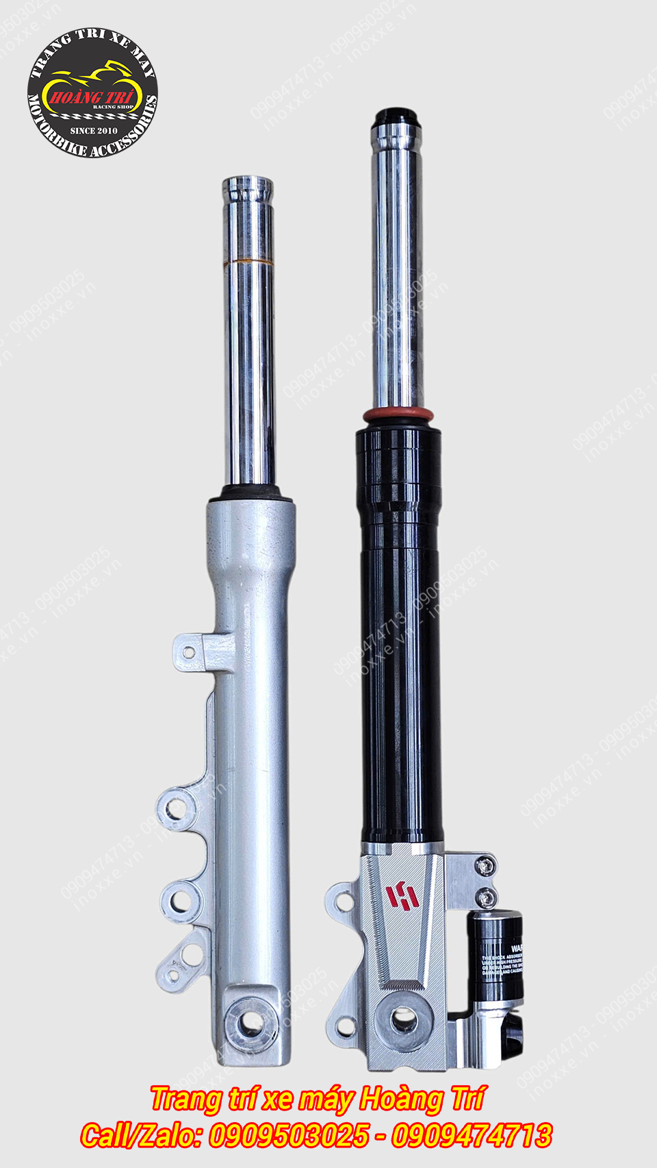 Phuộc trước Kingham độ cho xe máy điện Vento